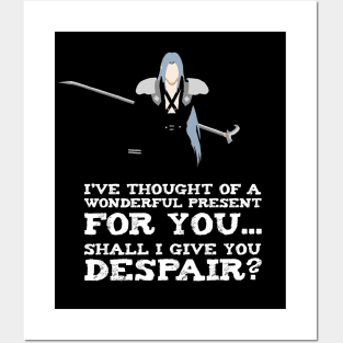 Witty Sephiroth Quote FFVII Minimalistic Posters and Art